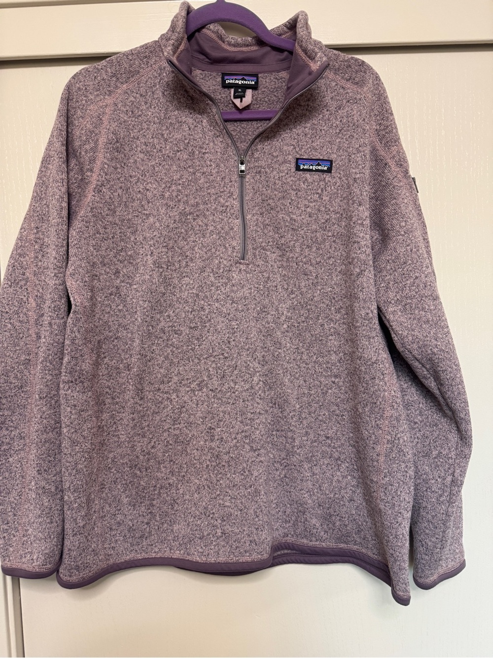 Patagonia women’s Purple Quarter-Zip Fleece Pullover